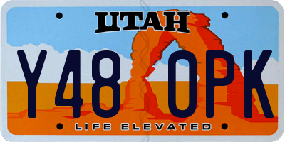 UT license plate Y480PK