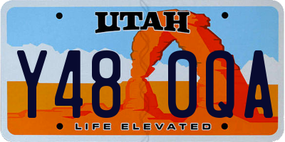 UT license plate Y480QA