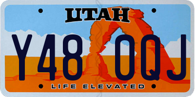 UT license plate Y480QJ