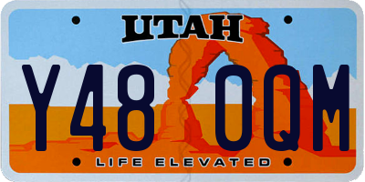 UT license plate Y480QM