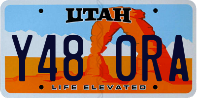 UT license plate Y480RA