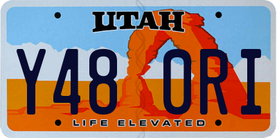 UT license plate Y480RI