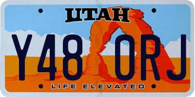 UT license plate Y480RJ