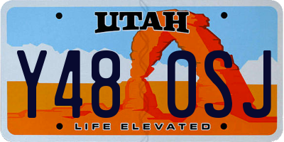 UT license plate Y480SJ