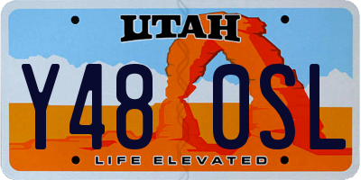 UT license plate Y480SL