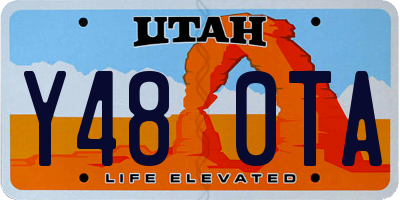 UT license plate Y480TA