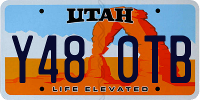 UT license plate Y480TB