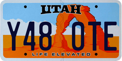 UT license plate Y480TE