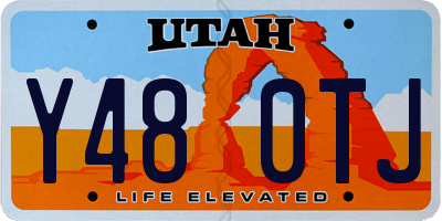 UT license plate Y480TJ