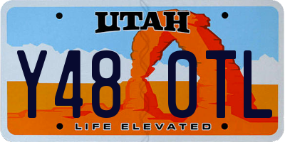 UT license plate Y480TL