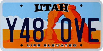 UT license plate Y480VE