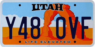UT license plate Y480VF