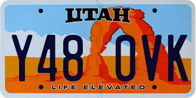 UT license plate Y480VK
