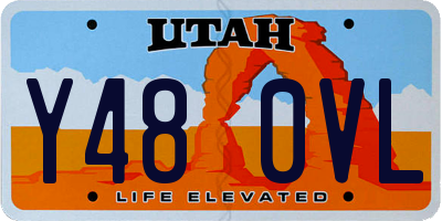 UT license plate Y480VL