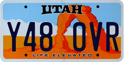 UT license plate Y480VR