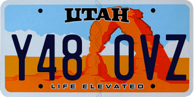 UT license plate Y480VZ