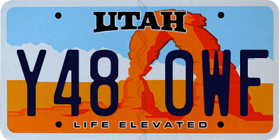 UT license plate Y480WF