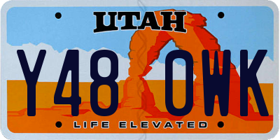 UT license plate Y480WK