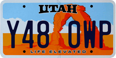 UT license plate Y480WP