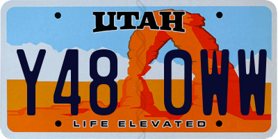 UT license plate Y480WW