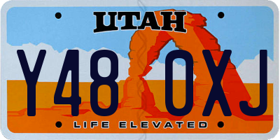 UT license plate Y480XJ