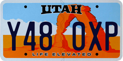 UT license plate Y480XP