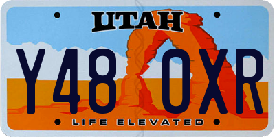 UT license plate Y480XR