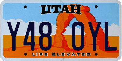UT license plate Y480YL