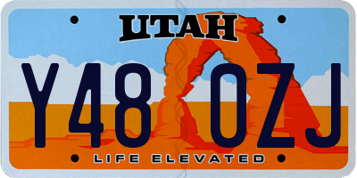 UT license plate Y480ZJ