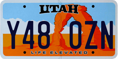UT license plate Y480ZN