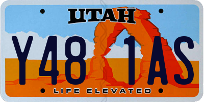 UT license plate Y481AS