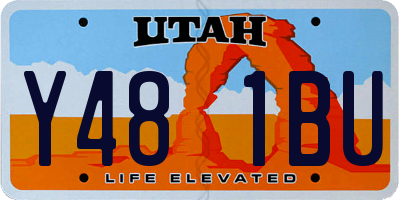 UT license plate Y481BU