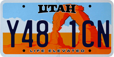 UT license plate Y481CN