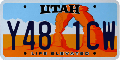 UT license plate Y481CW