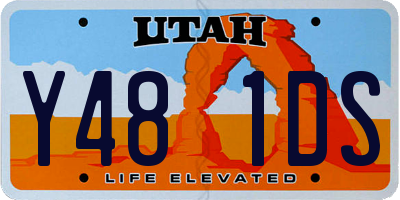 UT license plate Y481DS