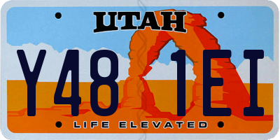 UT license plate Y481EI