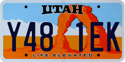UT license plate Y481EK