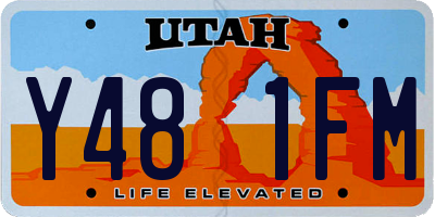UT license plate Y481FM