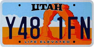 UT license plate Y481FN