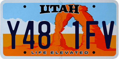 UT license plate Y481FV