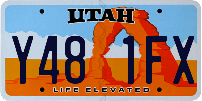 UT license plate Y481FX
