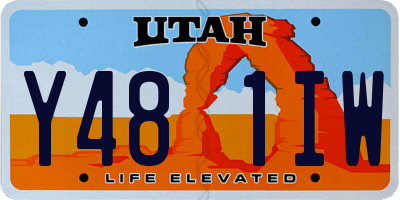 UT license plate Y481IW