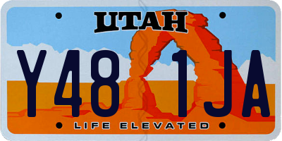 UT license plate Y481JA