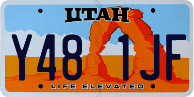 UT license plate Y481JF