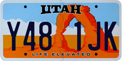 UT license plate Y481JK