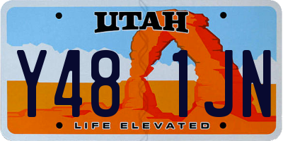 UT license plate Y481JN