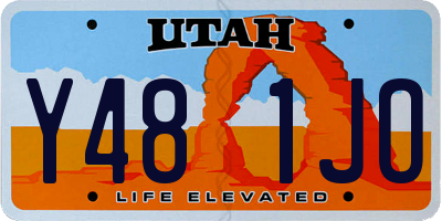 UT license plate Y481JO