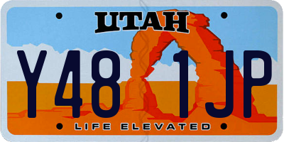 UT license plate Y481JP