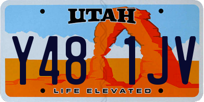 UT license plate Y481JV
