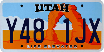 UT license plate Y481JX